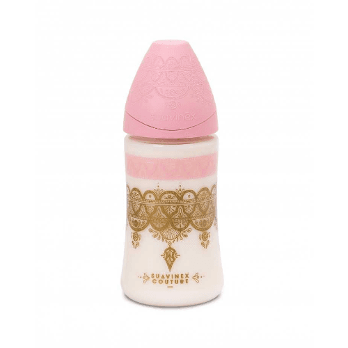 სუავინექსი - ბოთლი პლასტიკის სილიკონის მრგვალთ. საწ. 3 poz პრემიუმ ვარდისფერი /0თვ+/ 270მლ