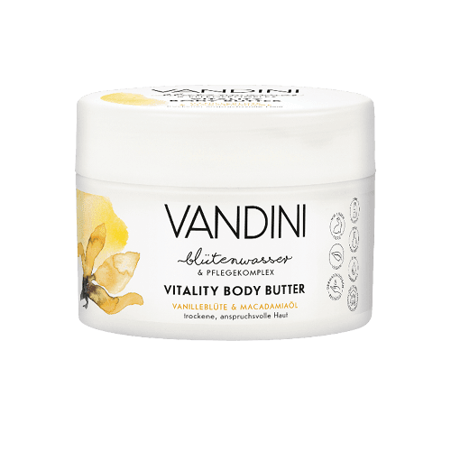 ვანდინი - Vitality ტანის კარაქი მშრ. და პრობლემური კანის ვანილის ყვავილი და მაკადამიის ზეთი 200მლ