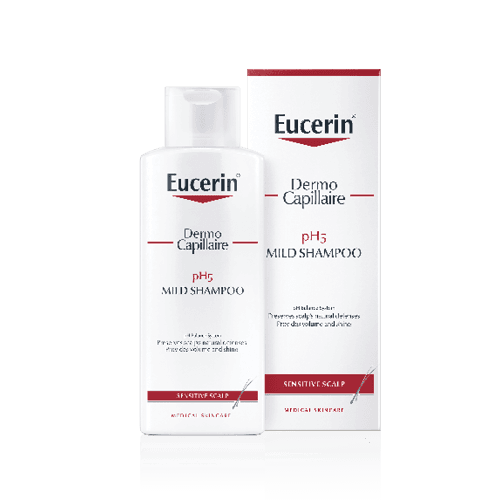 ეუცერინი - დერმოკაპილარი შამპუნი PH5 მგრძნობიარე. გაღიზიანებული სკალპის. სიმშრალისკენ მიდრეკილი თმის /3თვ+/ 250მლ