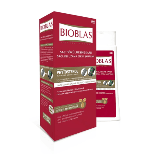 ბიობლასი - შამპუნი თმის ცვენის საწ. და თმის სწრაფი ზრდის ფიტოსტეროლით და სუროს ექსტრაქტით ყველა ტიპის თმის 360მლ