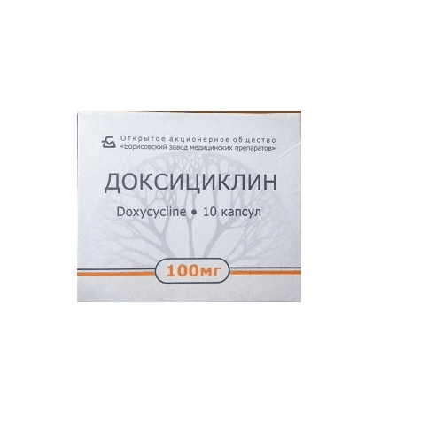 დოქსიციკლინი კაფსულა 100მგ  #10