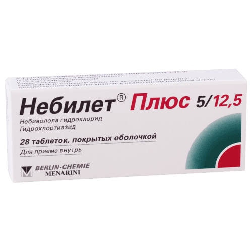 ნებილეტი პლუსი ტაბლეტი 5მგ+12.5მგ #28