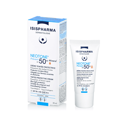 ისისფარმა - ნეოტონი სახის კრემი მზისგან დამცავი SPF50 შეფერლი ორსულთა/მეძუძურთა პიგმენტური ლაქების 30მლ