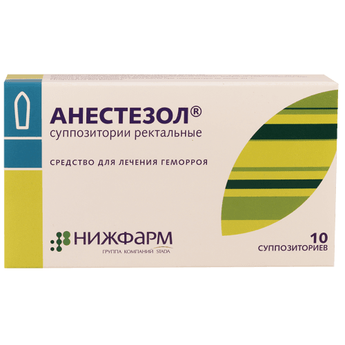 ანესთეზოლის სანთელი რექტალური #10