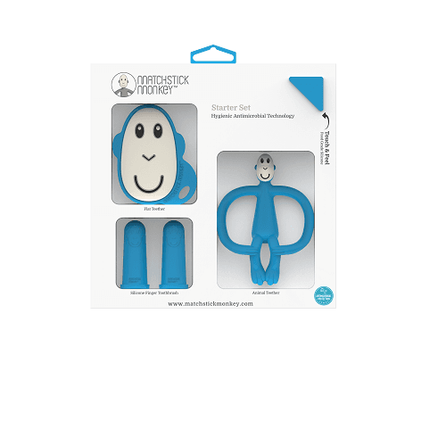 მეჩსტიკ მანქი - ღრძილებისა და კბილების მოვლის ნაკრები ლურჯი