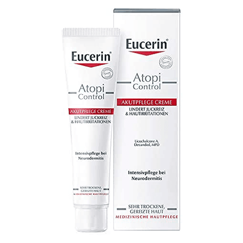 ეუცერინი - ატოპიკონტროლი სახე/ტანის კრემი ლოკალური ინტენსიური დამამშვიდებელი სამკურნალო გამწვავების ფაზაში. მშრალი ატოპიური გაღიზ. კანი 40მლ