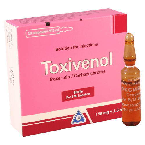 ტოქსივენოლი ი/მ ხსნარი საინექციო (150მგ+1.5მგ)3მლ ამპულა #10