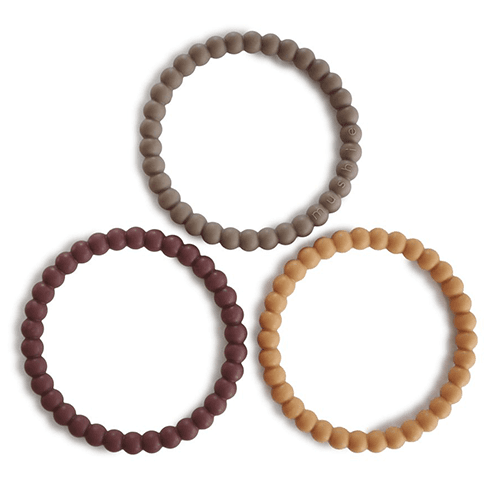 მუში - ღრძილების სამაჯური სილიკონის ყვითელი  #3