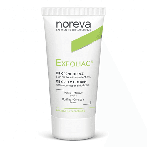 ნორევა - Exfoliac BB სახის კრემი ფერი-ოქროსფერი კომბინ/ცხიმიანი/პრობლემური კანის 30მლ