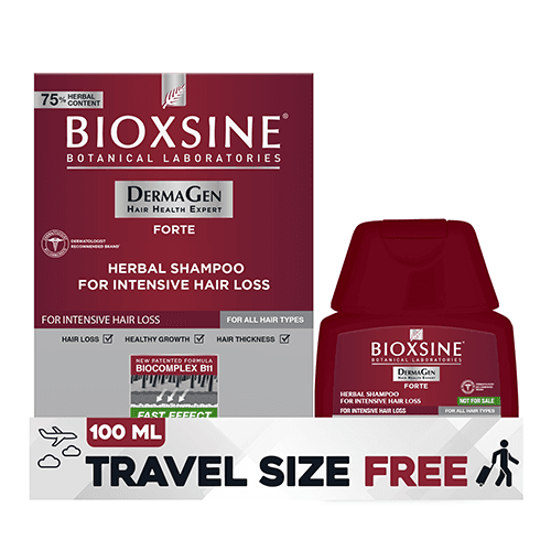 ბიოქსინი - შამპუნი ფორტე ინტენსიური თმის ცვენის საწინააღმდეგო ყველა ტიპის თმის 300მლ+100მლ