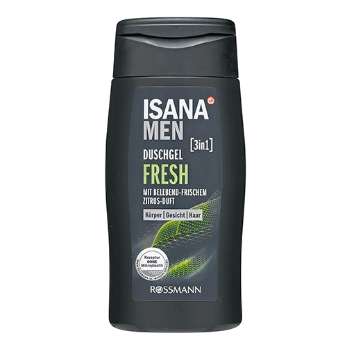 ისანა - მამაკაცის შხაპის გელი თმის. ტანის და სახის 3X1 Fresh 300მლ