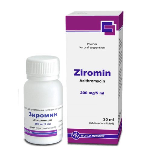 ზირომინი ფხვნილი სუსპენზიის მოსამზადებლად 200მგ/5მლ 30მლ ფლაკონი #1