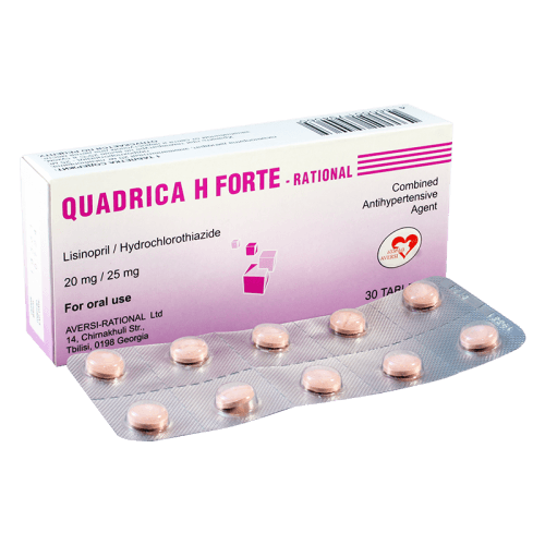 კვადრიცა ჰ ფორტე ტაბლეტი 20მგ+25მგ #30