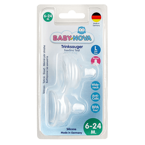 ბეიბი ნოვა - საწოვარა სილიკონის მრგვალ თავ ფაფის /6-24თვ/  #2