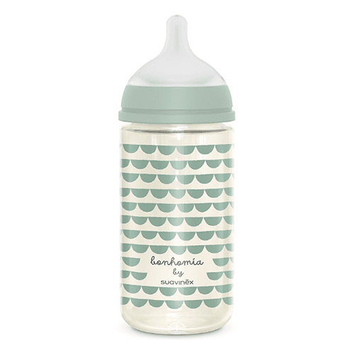 სუავინექსი - შუშის ბოთლი ბუმბული სილიკონის SX ფიზ. საწ. 240მლ/3თვ+/ 240მლ