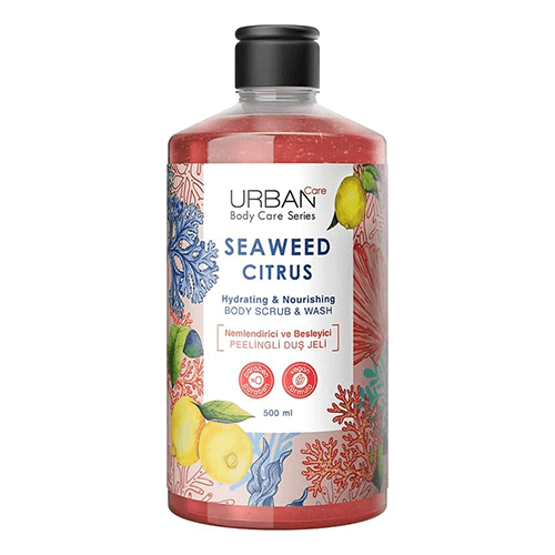 ურბან ქეა - შხაპის გელი Seaweed/Citrus დატენიანება მსუბუქი პილინგით 500მლ