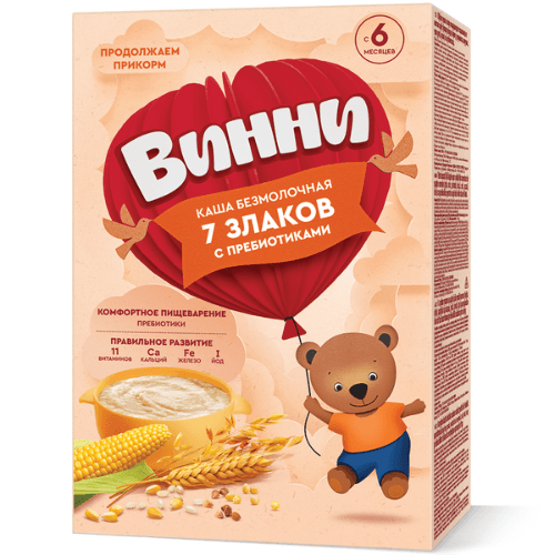 ვინი - ფაფა ურძეო 7 მარცვალი პრებიოტიკით /6თვ+/ 200გრ