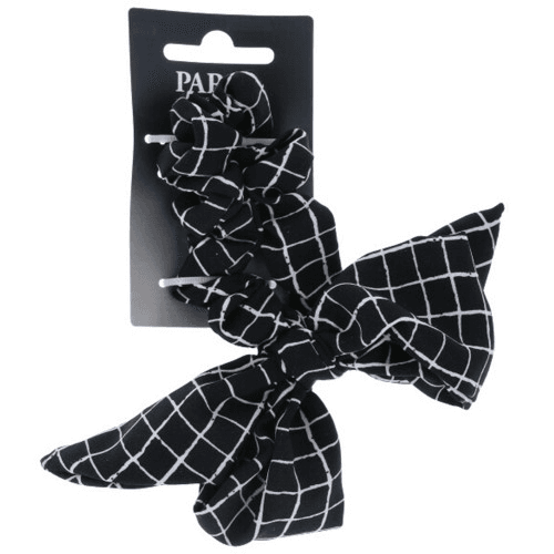 პარსა - თმის სამაგრი ნაჭრის შავი თეთრი ზოლებით