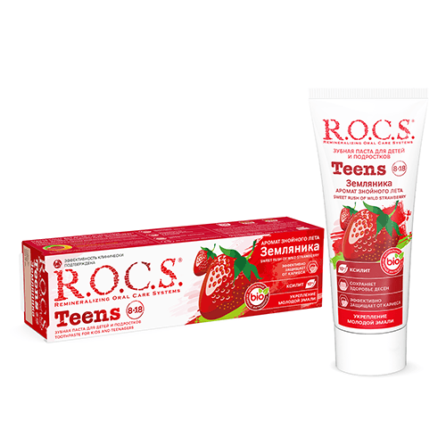 როქსი - კბ/პასტა ბავშვის მარწყვიTeens 8-18 წელი 74გრ