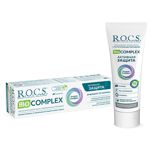 როქსი - კბ/პასტა ბიოკომპლექსი აქტიური დაცვა 94გრ