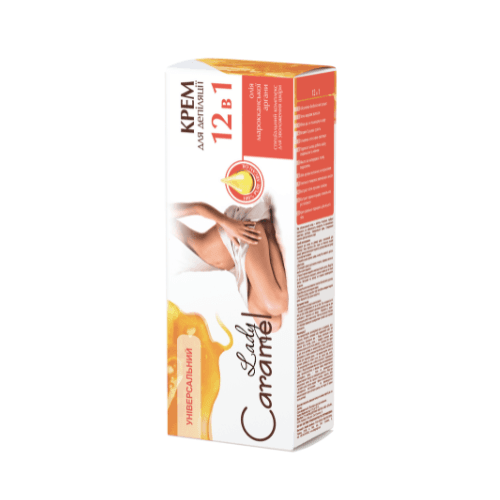 კარამელი - დეპილაციის კრემი ტანის უნივერსალური 12X1-ში 200მლ