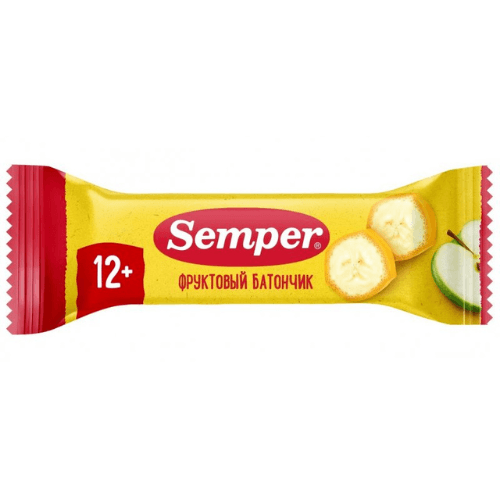 სემპერი - ბატონი ხილის. უშაქრო. ვაშლი და ბანანი /12თვ+/ 15გრ
