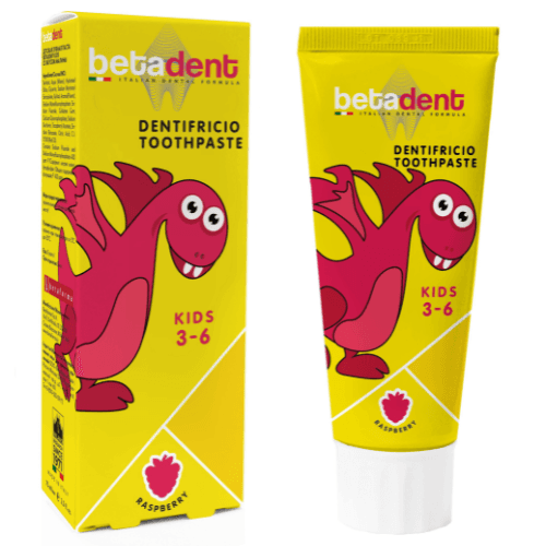 ბეტადენტი - კბ/პასტა ბავშვის ჟოლო 3-6 წელი 75 მლ