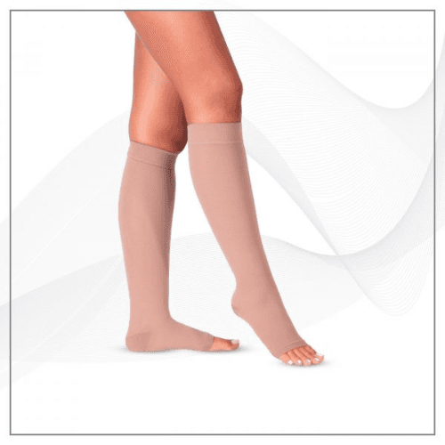 აბც ორთოპედიკი - კომპრესიული წინდა (მუხლამდე. თითებთან მოჭრილი) 18-22მმ ზ.2