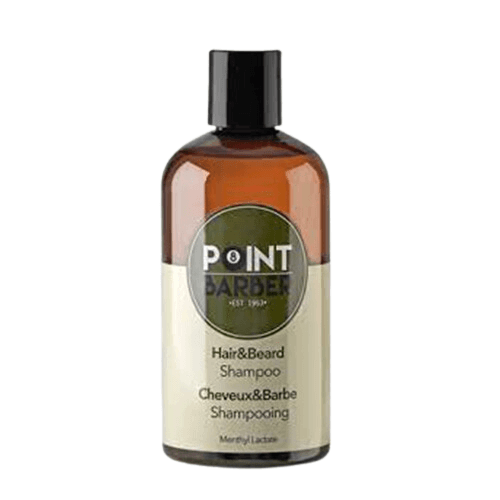 ფოინთ ბარბერ - მამაკაცის შამპუნი თმა/წვერი სიჯანსაღე და სირბილე 300მლ