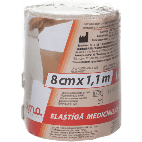 ლაუმა - ბინტი ელასტიური  8სმ X 1.1მ