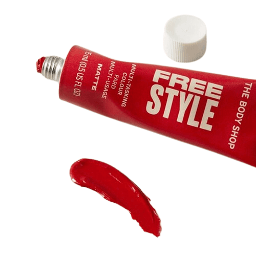 ბოდი შოპი - Make Up FREE STYLE - მულტი ფუნქციური ტუჩის/ლოყის/თვალის მატტი საცხი REAL 15მლ