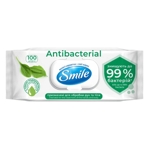 სმაილი - სვ. ხელსახოცი ანტობაქტერიული  #100
