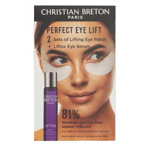კრისტიან ბრეტონ - სასაჩუქრე ნაკრები LIFTOX თვალის შრატი 10მლ + თვალის პატჩები  #1