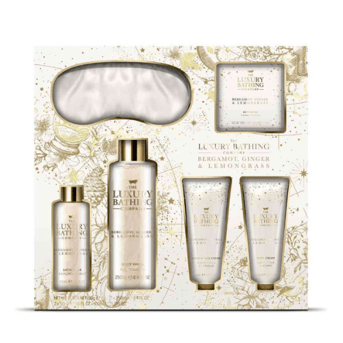 გრეის კოული - სასაჩუქრე ნაკრები Ultimate Pamper Bergamot ხელის კრემი/ ტანის  კრემი/ტანის გელი/საძილე ნიღაბი/აბაზანის ქაფი