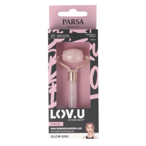 პარსა - სახის როლერი/ვარდისფერი კვარცის მასაჟორი