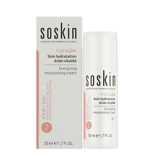 სოსკინ - R+ სახის კრემი დამატენიანებელი ბზინვარებისათვის C ვიტამინით 50მლ