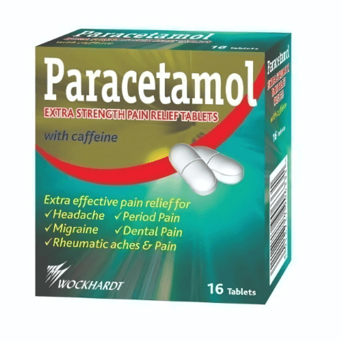 პარაცეტამოლი ექსტრა სიძლიერის ტკივილგამაყუჩებელი ტაბლეტი 500მგ+65მგ #16