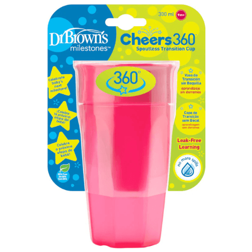 დოქტორ ბრაუნი - ჭიქა Cheers 360 ვარდისფერი 300მლ