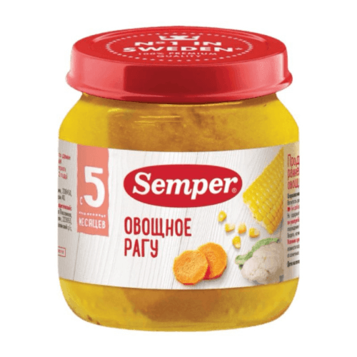 სემპერი - პიურე ბოსტნეულის რაგუ /5თვ+/ 100გრ