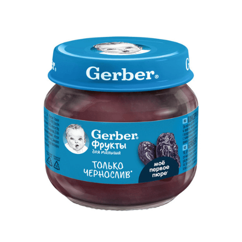 გერბერი - ხილფაფა შავი ქლიავით /4თვ+/ 80გრ