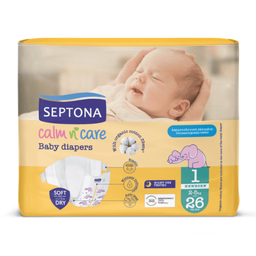 სეპტონა - ბავშვის საფენი ზ-1 /2-5კგ/ ნიუბორნ  #26