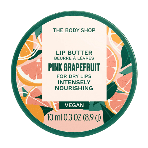 ბოდი შოპი - ტუჩის კარაქი ვარდისფერი გრეიფრუტი 10მლ