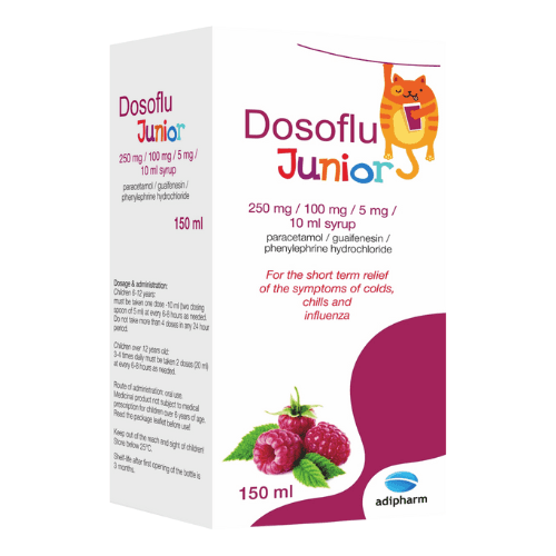 დოსოფლუ ჯუნიორი ჟოლოს არომატით სიროფი 150მლ  #1