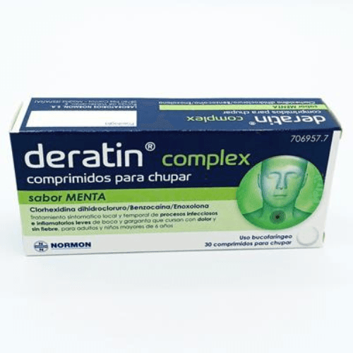 დერატინ კომპლექსი მენთოლით (პიტნა) ტაბლეტი საწუწნი #30