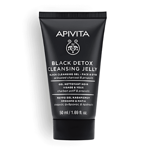 აპივიტა - სახე/თვალის გელი დასაბანი დეტოქსი ნახშირი/პროპოლისით 50მლ