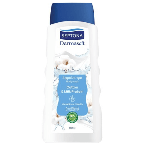 სეპტონა - შხაპის გელი დერმასოფტი ბამბა და რძის პროტეინი 400მლ