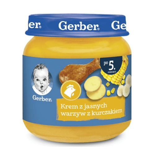 გერბერი - სადილი კრემ-სოუსი ბოსტნეული ქათმით /5თვ+/ 125გრ