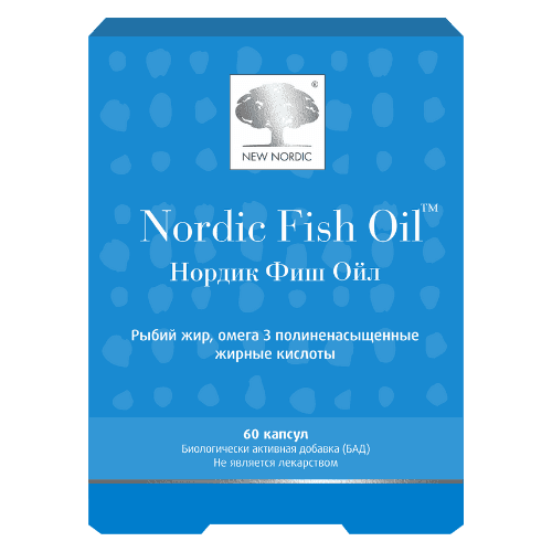ნიუ ნორდიკი ფიშ ოილი ომეგა 3 თევზის ქონი კაფსულა #60