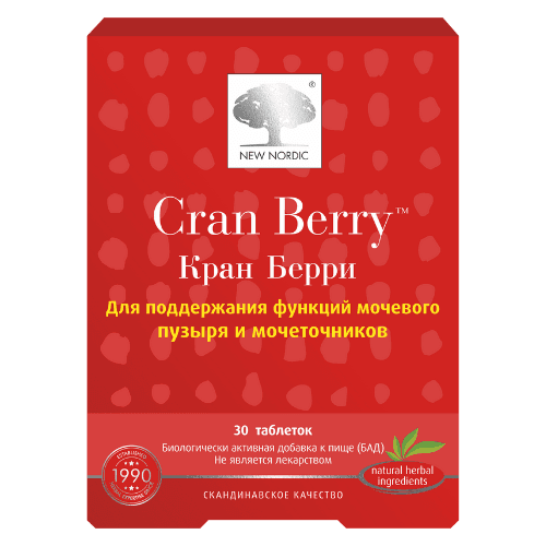 ნიუ ნორდიკი ქრან ბერი შარდ-სასქესო სისტემის სიჯანსაღე ტაბლეტი #30