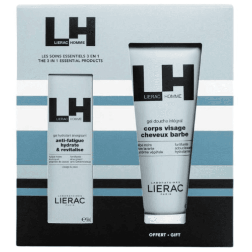 ლიერაკი - სასაჩუქრე ნაკრები HOMME სახის კრემი დამატენიანებელი 50მლ + შხაპის გელი 200მლ